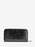 Whistles black long shiny croc effect purse, imported from the UK