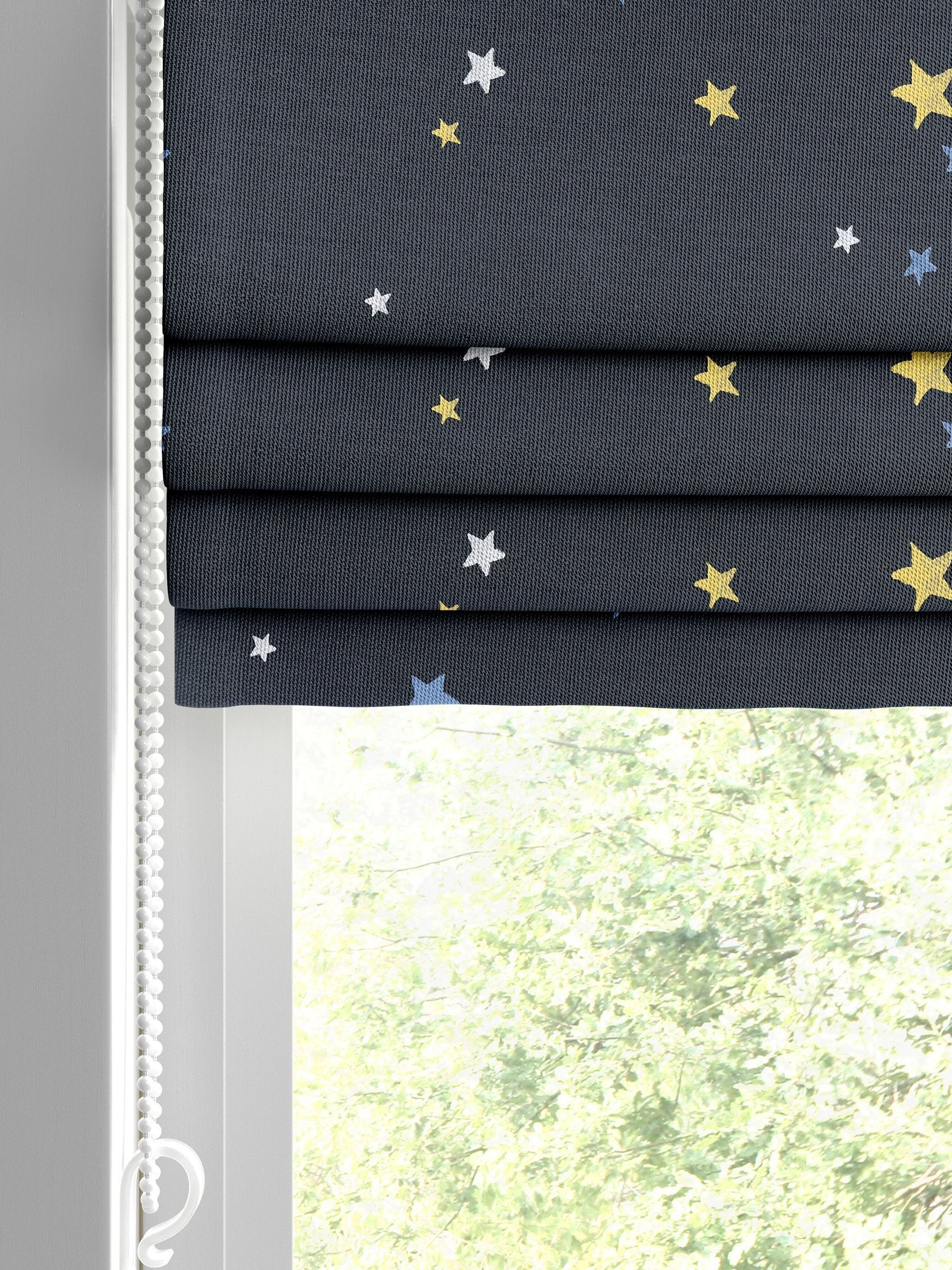 Laura Ashley kids roman blind midnight blue stars, imported from the UK