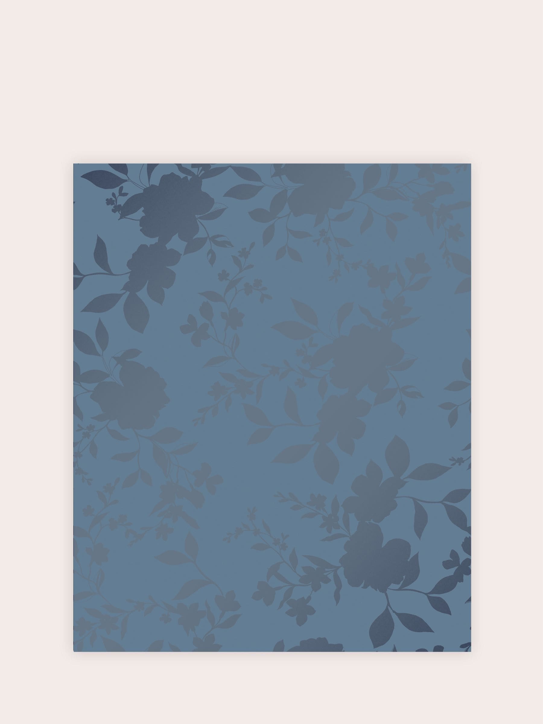 Laura Ashley Westbourne A4 wallpaper sample in midnight blue (British brand)