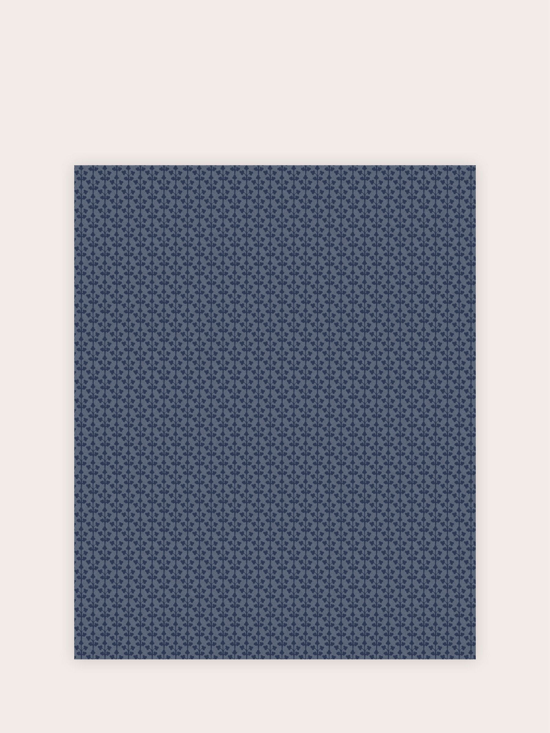 Laura Ashley wallpaper sample Midnight Blue Seaham A4, UK version