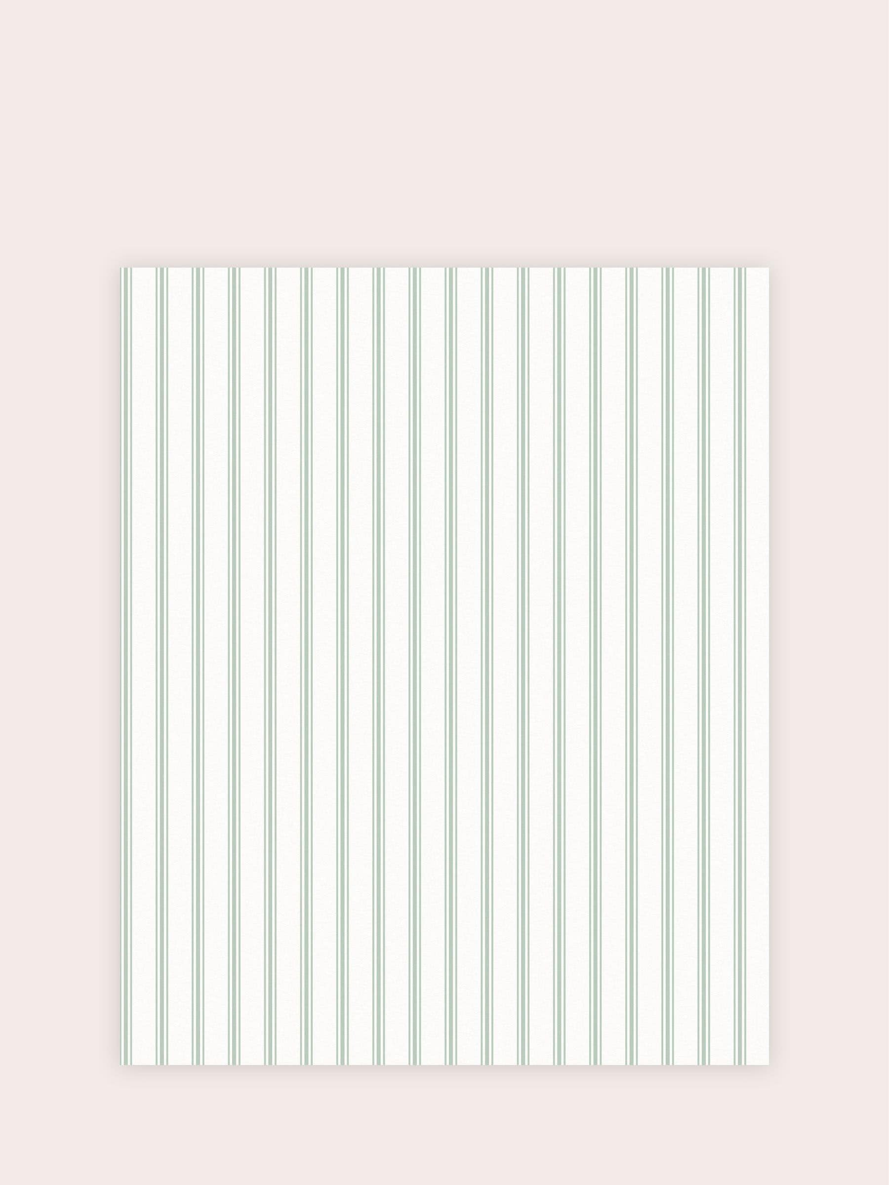 Laura Ashley Farnworth Stripe wallpaper sage 10m roll - British product