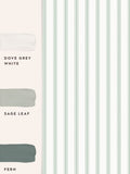 Laura Ashley Farnworth Stripe wallpaper sage 10m roll - British product