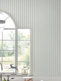 Laura Ashley Farnworth Stripe wallpaper sage 10m roll - British product