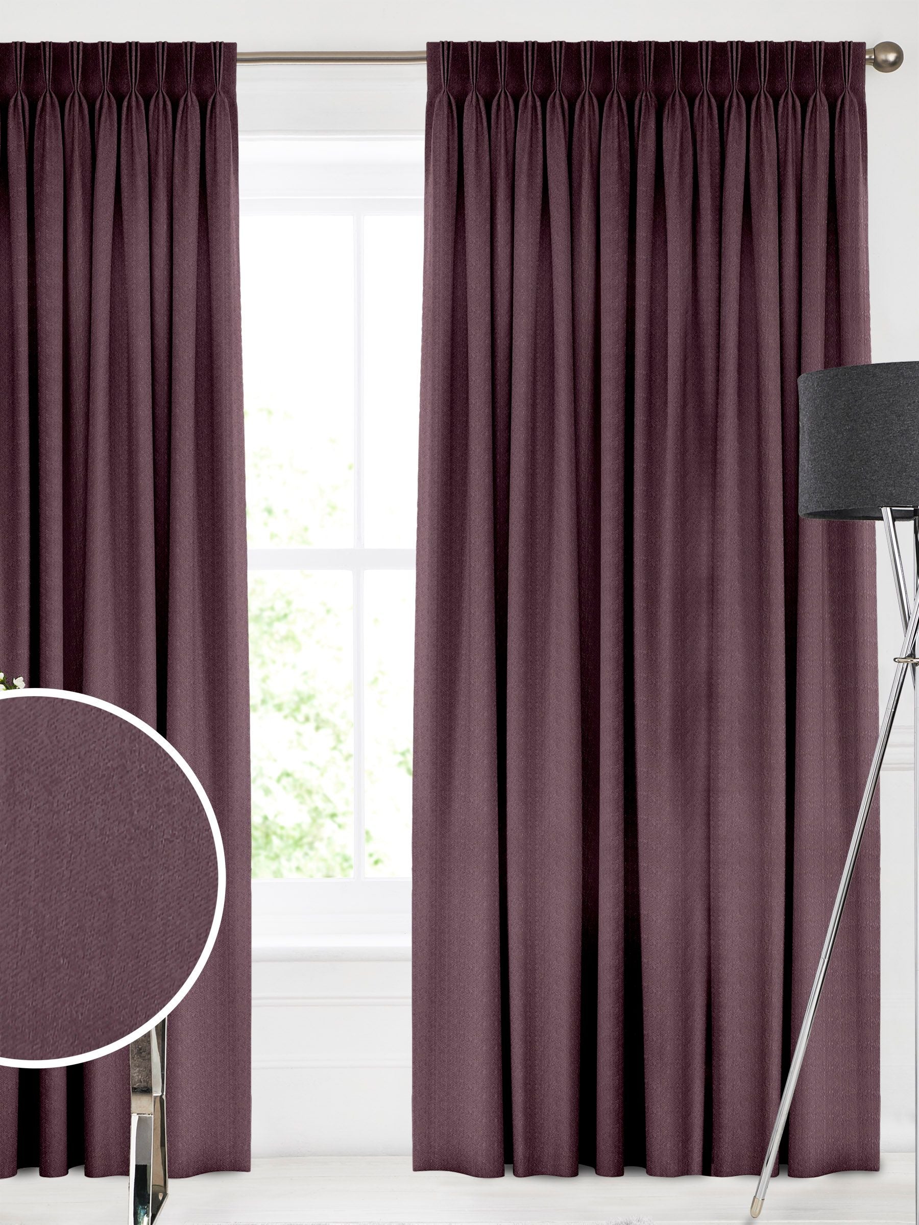 Trella grape purple curtains made to measure (British brand)