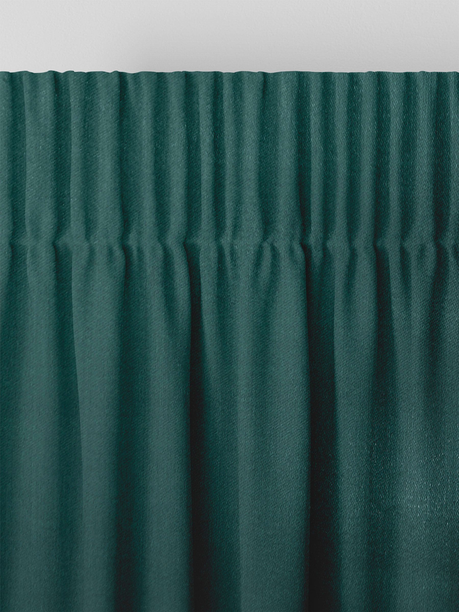 Trella peacock green made to measure curtains, imported from the UK