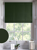 Forest green Montero velvet roman blind made to measure, UK version