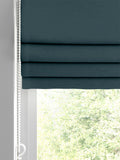 Peacock teal velvet roman blind made to measure, UK version