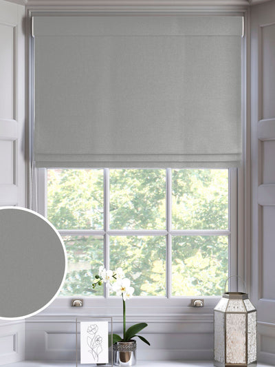 Next Silver Montero Velvet Made to Measure Roman Blind- Buy online at McGrocer