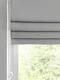 Montero velvet roman blind silver grey made to measure, imported from the UK