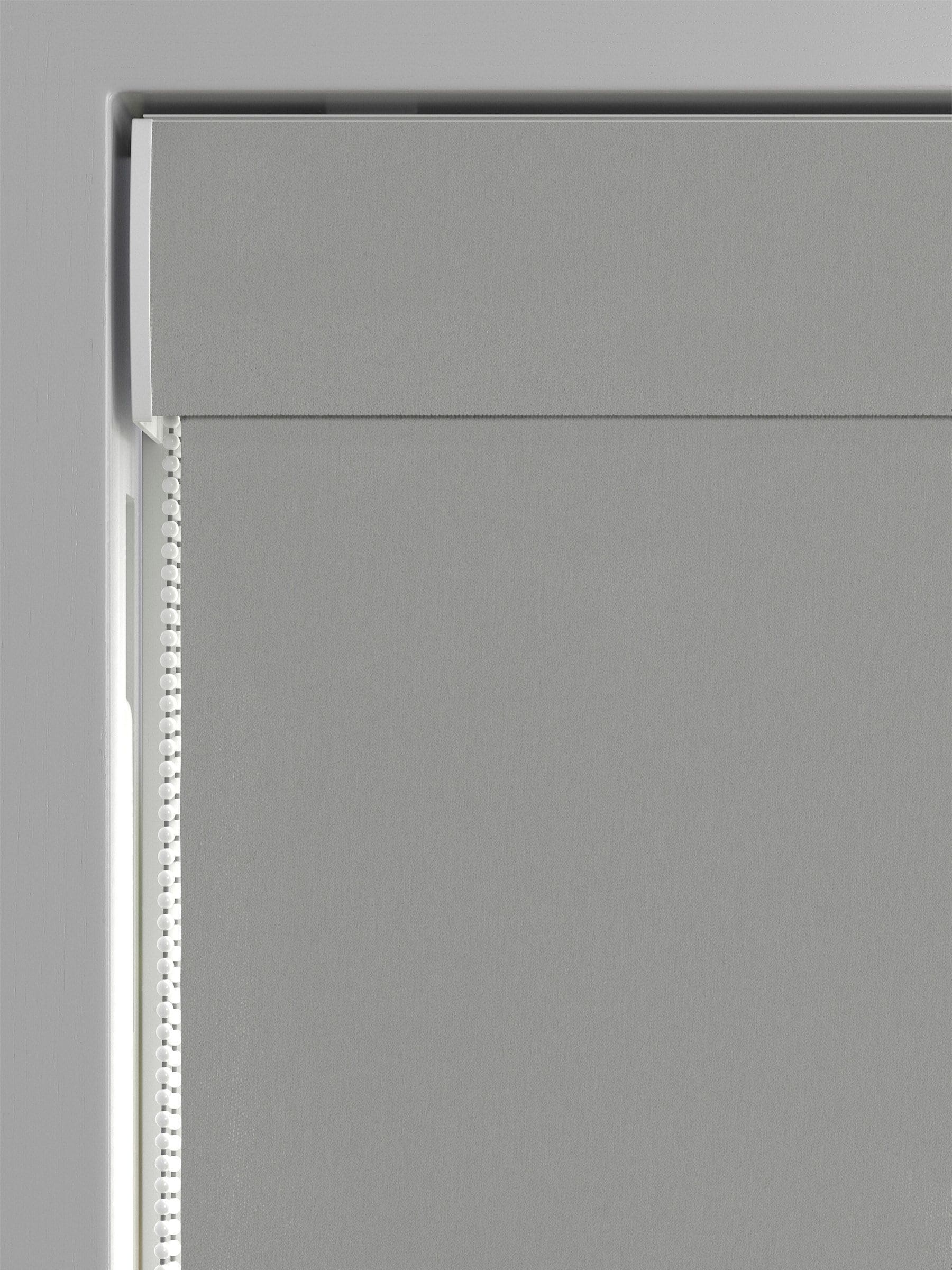 Montero velvet roman blind silver grey made to measure, imported from the UK