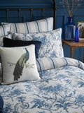 Laura Ashley Blue Midnight Reversible Tuileries duvet cover and pillowcase set, UK version