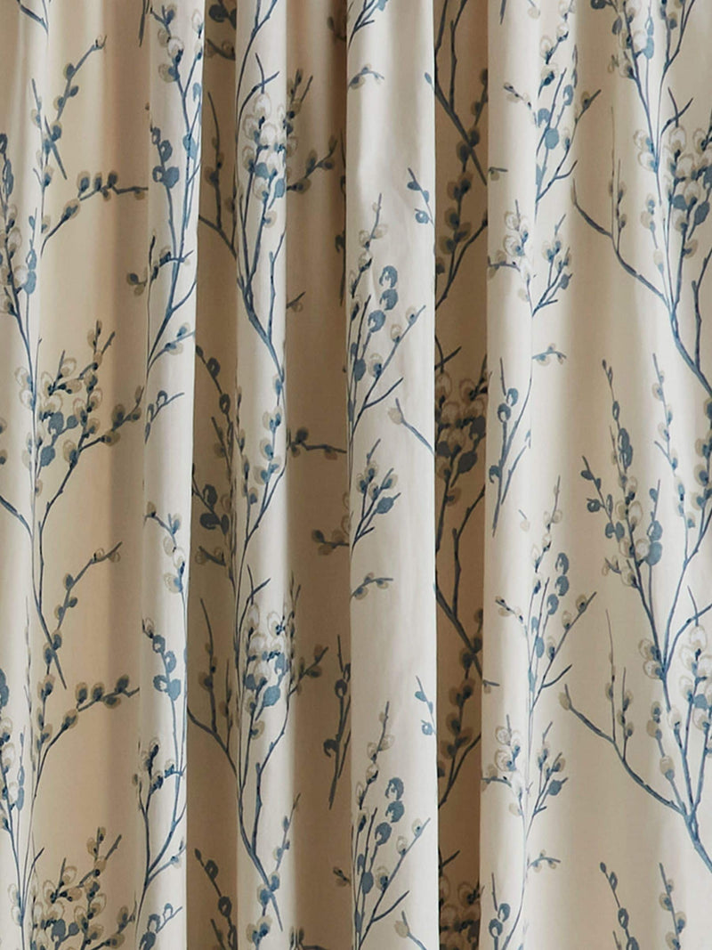 Laura Ashley curtains blue seaspray pussy willow eyelet - British product