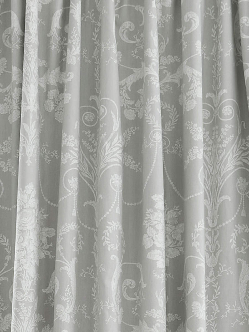 Laura Ashley Grey Josette Blackout Lined Eyelet Curtains