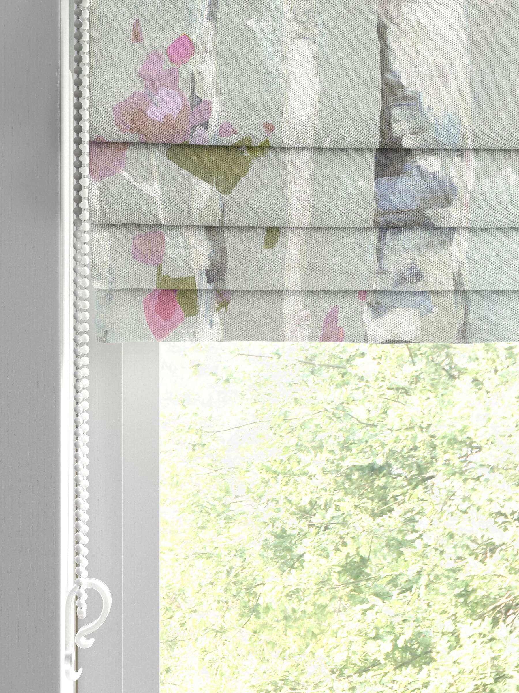 Voyage Peony Purple Hoppa roman blind, UK version