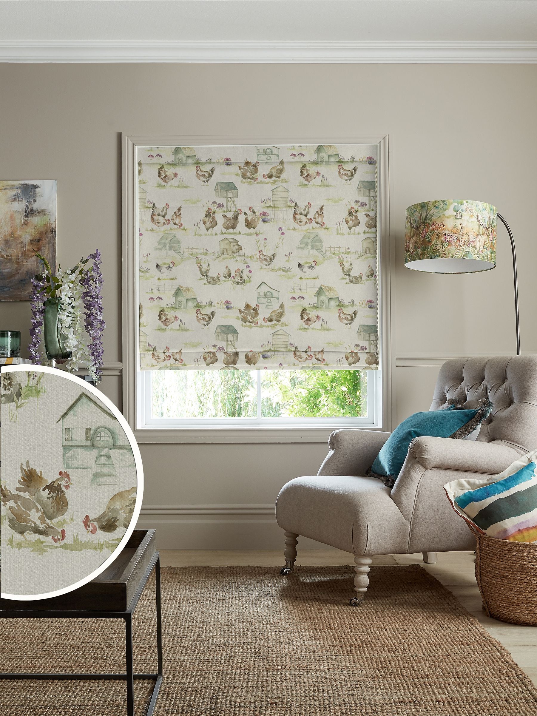 Voyage Maison Henny Penny roman blind made to measure - British product