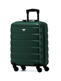 Flight Knight Forest Green/Black 55x40x20cm Ryanair Priority 4 Wheel ABS Hard Case Cabin Carry On Hand Luggage