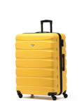 Flight Knight Cream Large Hardcase Lightweight Check-In Suitcase with 4 Wheels 29 inch