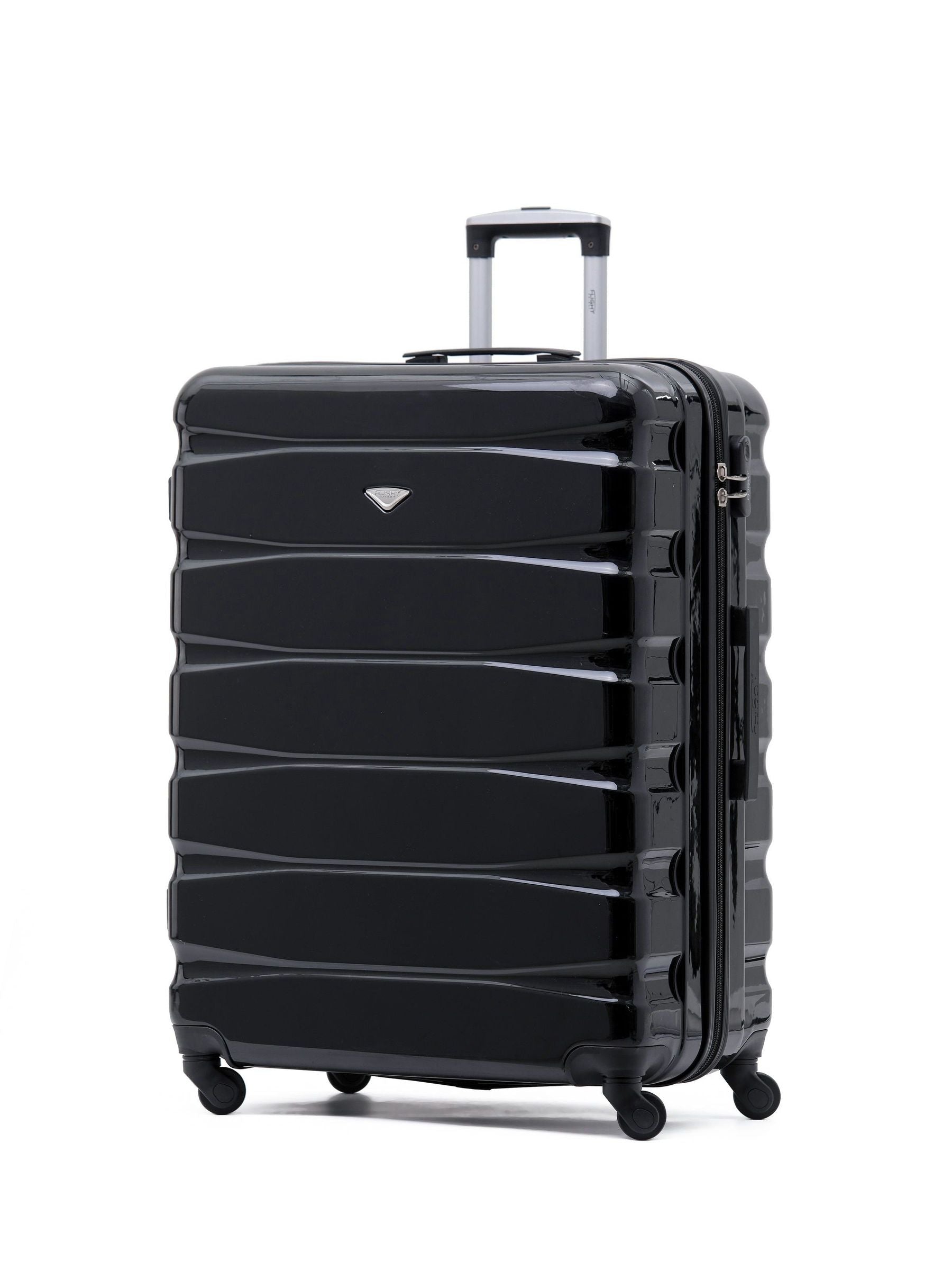 Flight Knight Cream Large Hardcase Lightweight Check-In Suitcase with 4 Wheels 29 inch