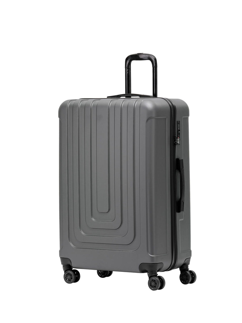 Flight Knight Anthracite Large Hardcase Lightweight Check-In Suitcase with 4 Wheels