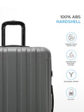 Flight Knight Anthracite Large Hardcase Lightweight Check-In Suitcase with 4 Wheels