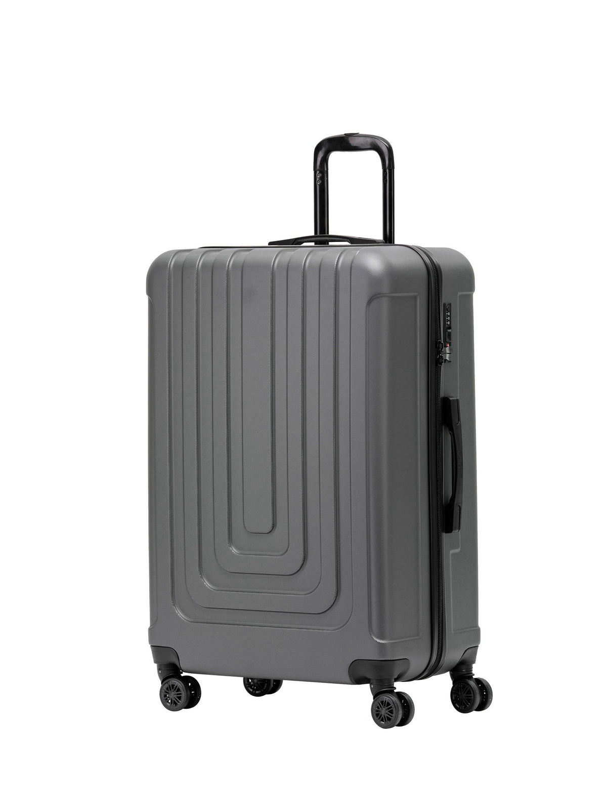 Flight Knight Anthracite Large Hardcase Lightweight Check-In Suitcase with 4 Wheels