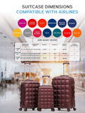 Flight Knight Burgundy Large Large Hardcase Printed Lightweight Check-In Suitcase with 4 Wheels