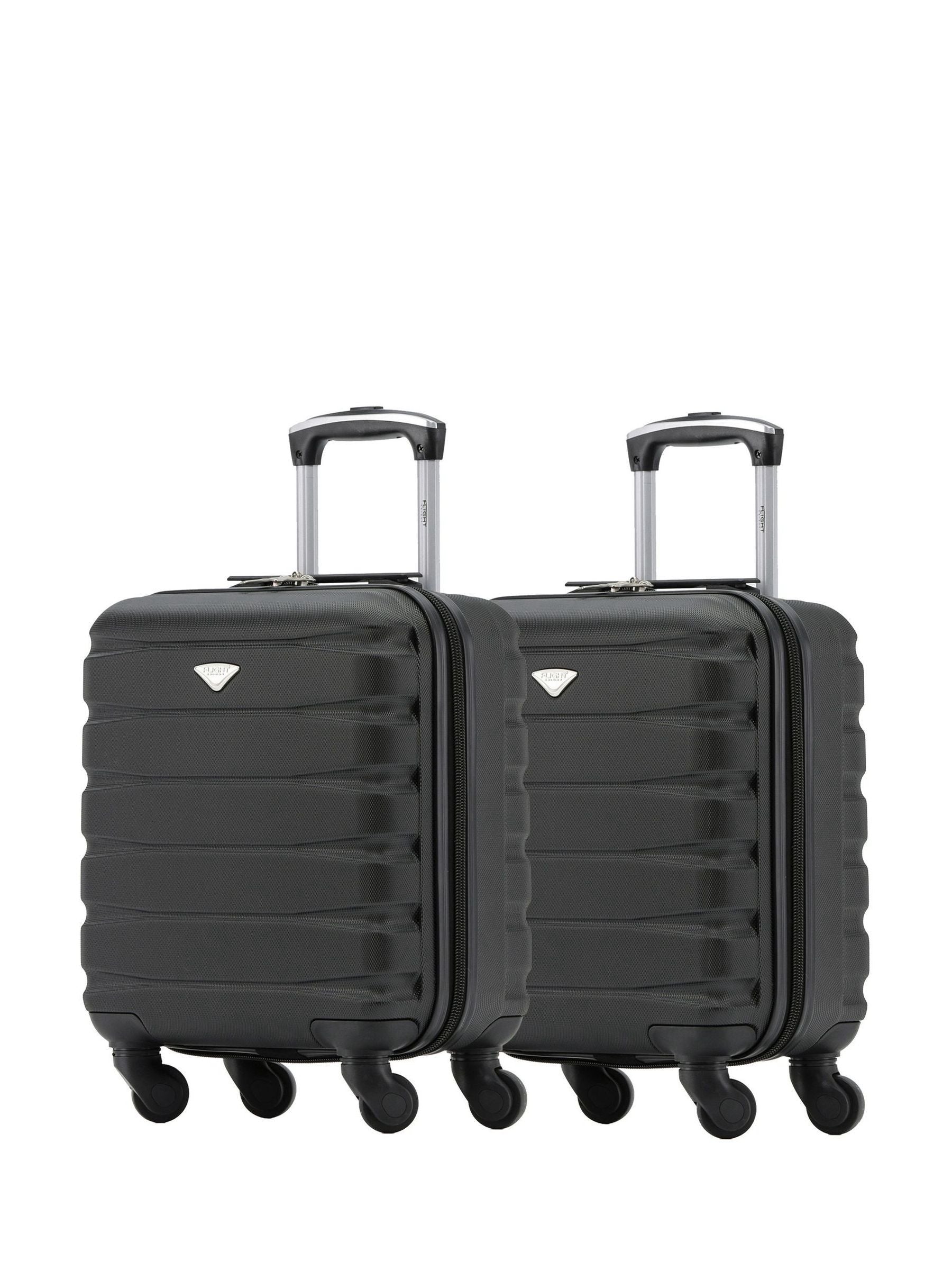 Flight Knight EasyJet Underseat Cabin Suitcase Set of 2 (Charcoal) 45x36x20cm