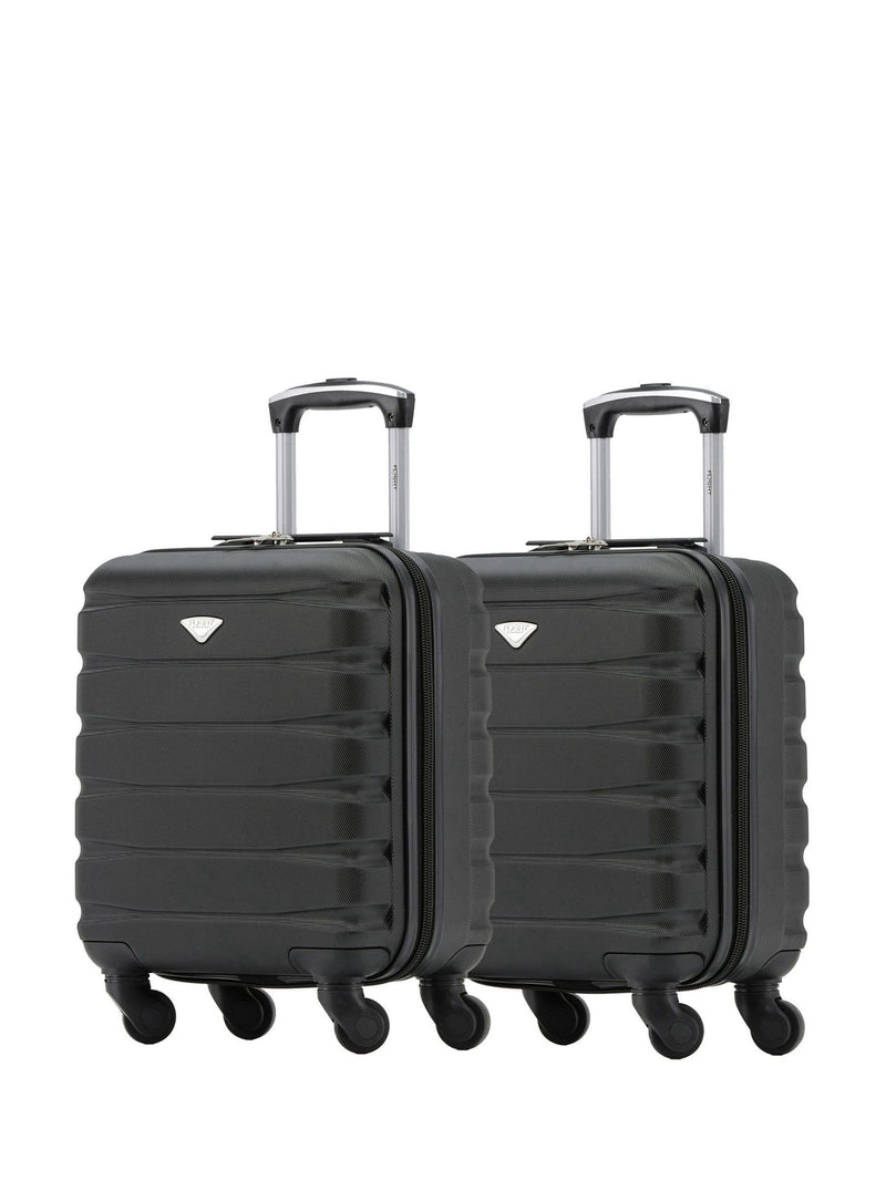 Flight Knight EasyJet Underseat Cabin Suitcase Set of 2 (Charcoal) 45x36x20cm