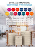 Flight Knight cream large hardcase suitcase 29 inch, imported from the UK