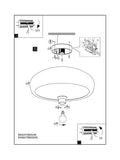 Eglo black Mogano ceiling light, imported from the UK
