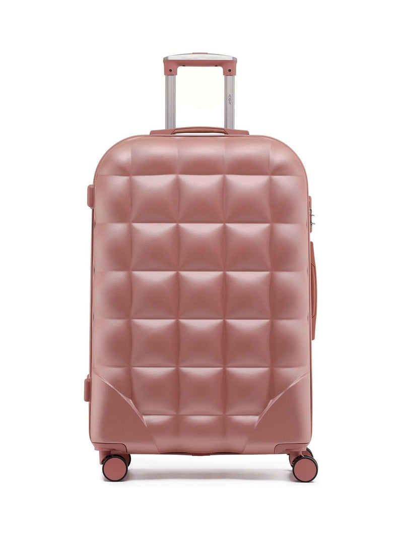 Flight Knight Rose Gold Large Large Hardcase Printed Lightweight Check-In Suitcase with 4 Wheels