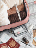 Flight Knight Rose Gold Large Large Hardcase Printed Lightweight Check-In Suitcase with 4 Wheels