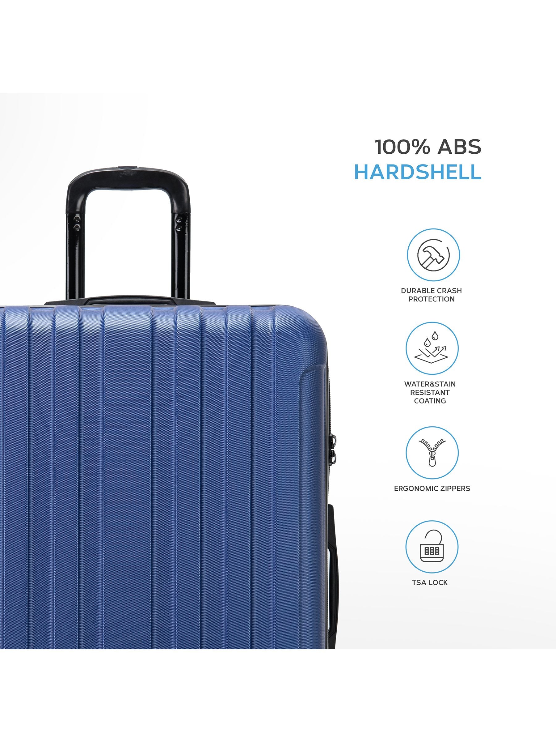 Flight Knight hardcase suitcase set navy blue, imported from the UK