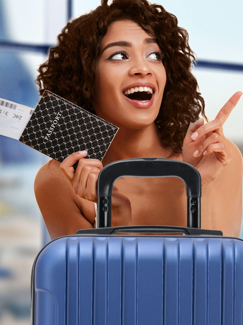 Flight Knight hardcase suitcase set navy blue, imported from the UK