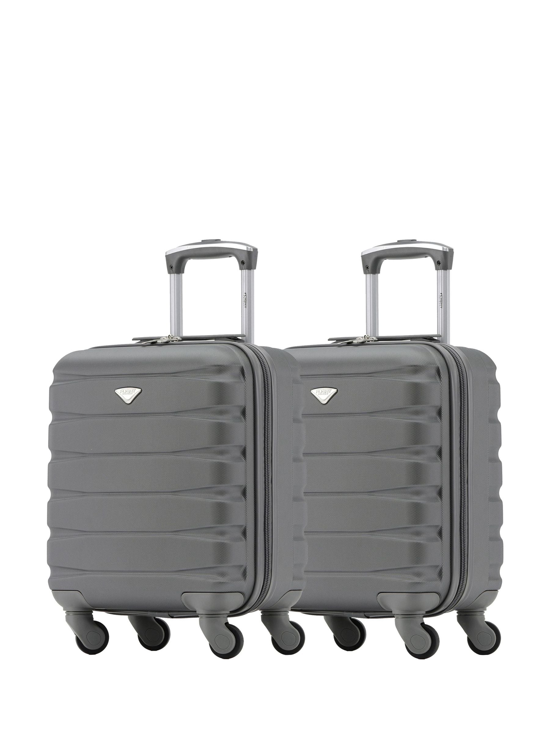 Flight Knight charcoal cabin suitcase set 45x36x20cm (British brand)