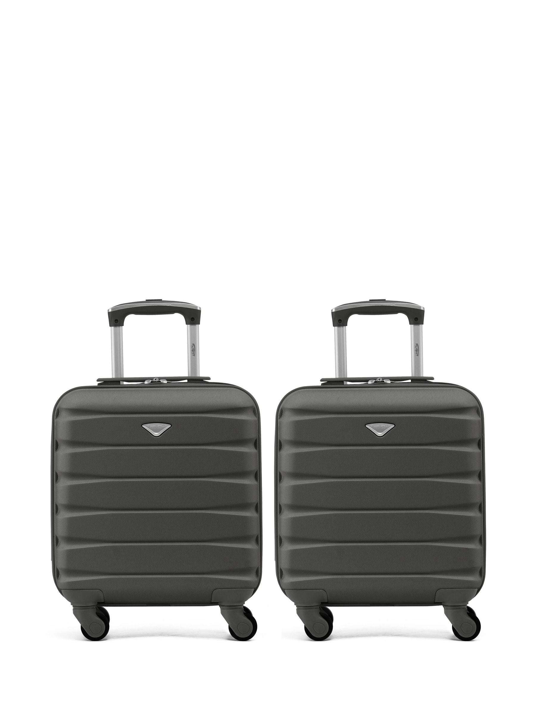 Flight Knight charcoal cabin suitcase set 45x36x20cm (British brand)