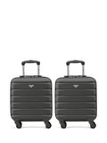 Flight Knight charcoal cabin suitcase set 45x36x20cm (British brand)