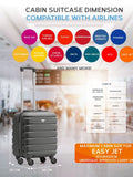 Flight Knight charcoal cabin suitcase set 45x36x20cm (British brand)