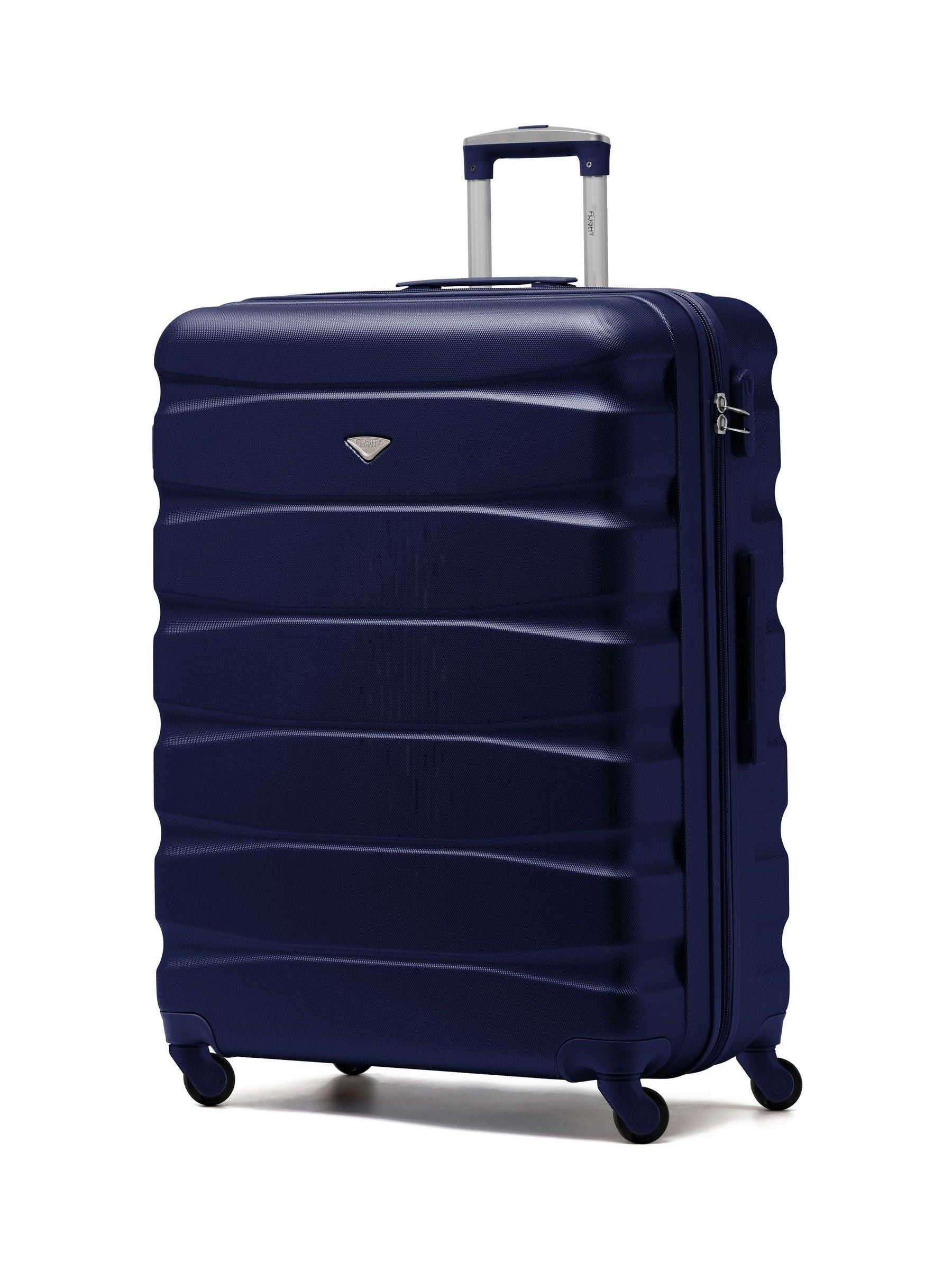 Flight Knight Cream Large Hardcase Lightweight Check-In Suitcase with 4 Wheels 29 inch