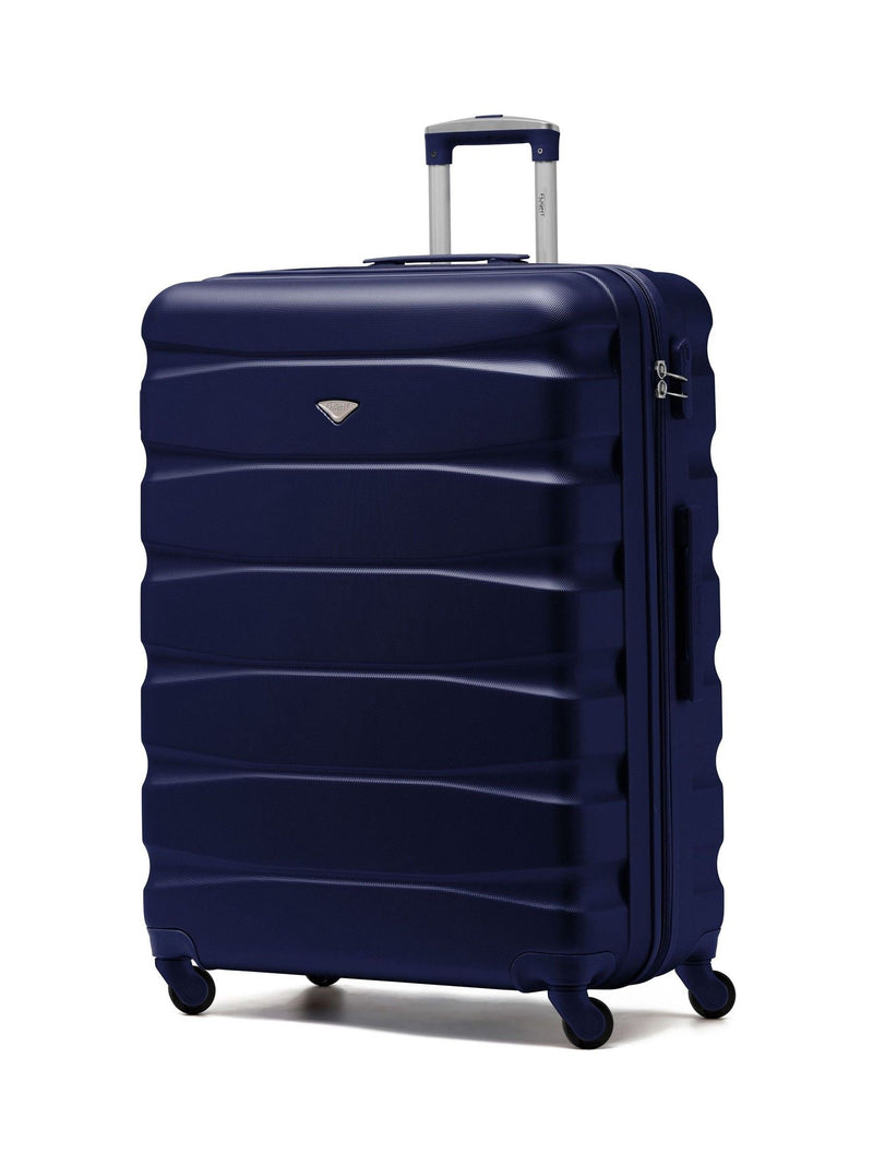 Flight Knight Cream Large Hardcase Lightweight Check-In Suitcase with 4 Wheels 29 inch