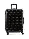 Flight Knight Butterfly Black Large Large Hardcase Printed Lightweight Check-In Suitcase with 4 Wheels