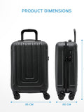Flight Knight black anthracite hard shell cabin suitcase set 55x35x20cm - British product