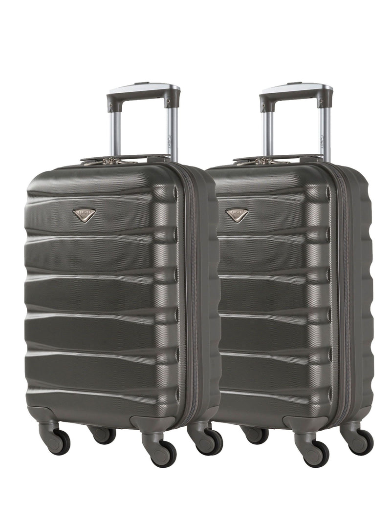 Flight Knight charcoal suitcase set 55x35x20cm (British brand)