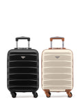 Flight Knight Charcoal EasyJet Overhead Hard Shell Cabin Suitcase Set of 2 (55x35x20cm)