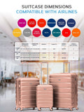 Flight Knight rose gold medium suitcase 25 inch, UK version