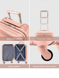 Flight Knight rose gold medium suitcase 25 inch, UK version