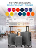 Flight Knight anthracite hardcase medium suitcase, imported from the UK