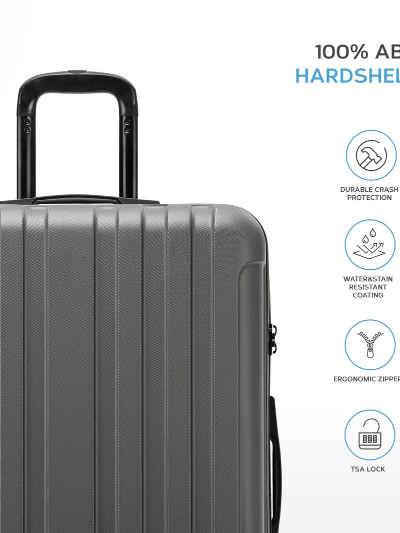 Flight Knight anthracite hardcase medium suitcase, imported from the UK