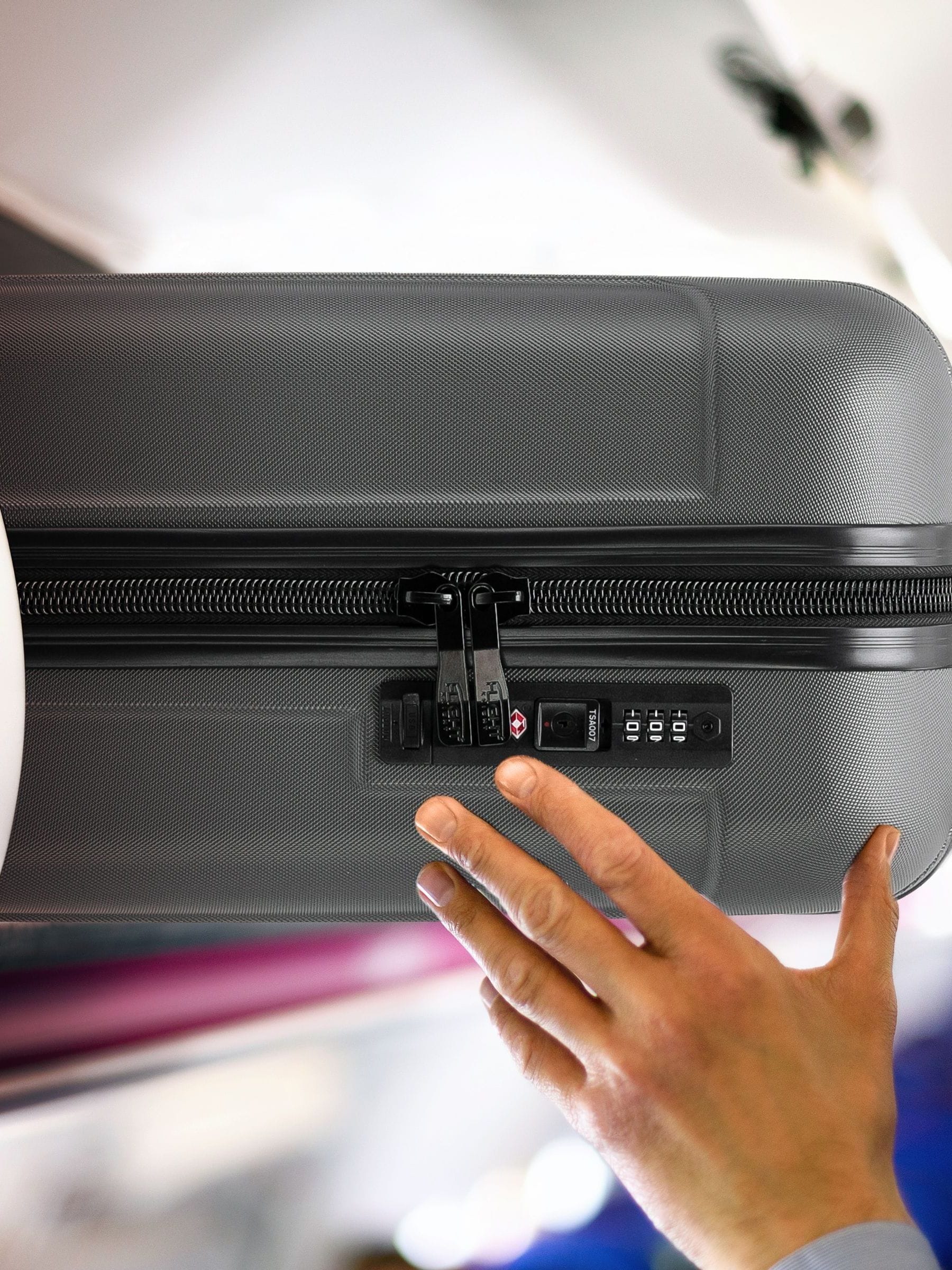 Flight Knight anthracite hardcase medium suitcase, imported from the UK