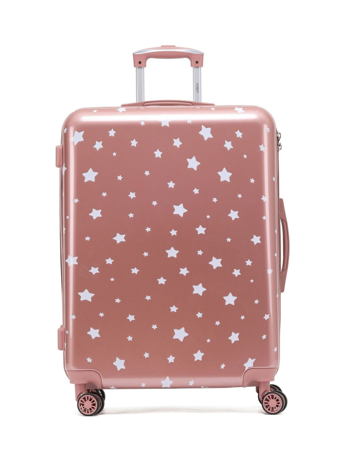 Flight Knight Stars White Large Large Hardcase Printed Lightweight Check-In Suitcase with 4 Wheels